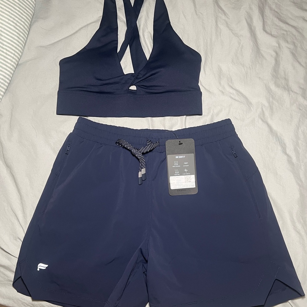 Fabletics Sports Bra and Shorts Set